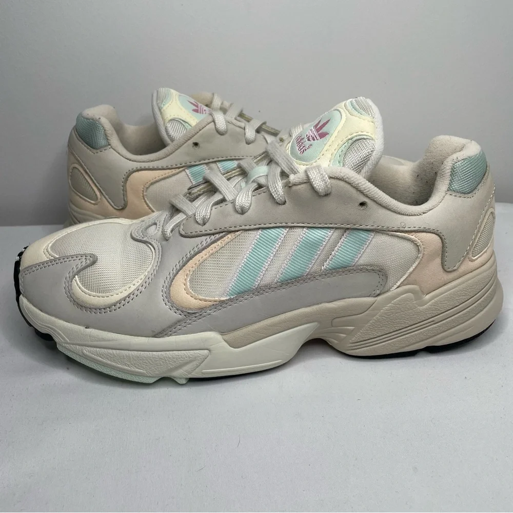 Adidas Originals Yung-1 Off White Ice Mint Chunky Mens 8.5 Womens 9.5 CG7118